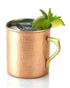 Taza Moscow Mule de Diseño Clásico Vintage, Lavable a Mano, de Cobre y Acero Inoxidable, con Tapa Ecológica ODM para Uso en Cafeterías - Product Image 2
