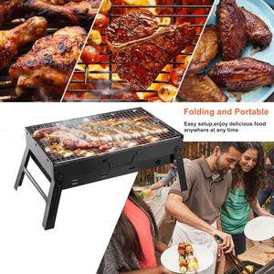 Griglia Portatile a Carbone in Acciaio Inox, Barbecue Pieghevole da Tavolo per Esterni Invernali - Product Image 3