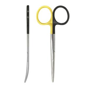Ciseaux pour bébé en acier inoxydable de haute qualité, manuels, super coupants, droits et courbés, instruments chirurgicaux TC Gold par Blink Surgident - Product Image 2