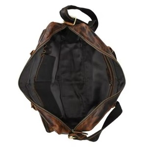 Bolsa de Viaje de Cuero Genuino para Hombre, Bolsa de Lona de Cuero Vacuno para Fin de Semana, Bolso de Mano para Viajes, Actividades al Aire Libre, Uso Diario C-S1 - Product Image 4