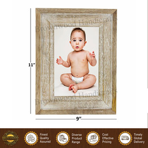 Good Quality Modern Design <b>Wall</b> Decorative Handmade White Wash Color Solid Mango Wood Photo <b>Frame</b> for Genuine Buyers - Product Image 4