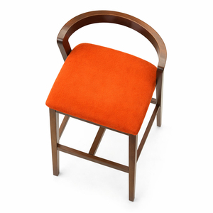 เก้าอี้บาร์ดีไซน์อินดัสเทรียลไม้วอลนัทคุณภาพเยี่ยม ราคาสุดคุ้ม ทนทาน เป็นมิตรกับสิ่งแวดล้อม พร้อมเบาะนั่งหุ้มผ้า - Product Image 2