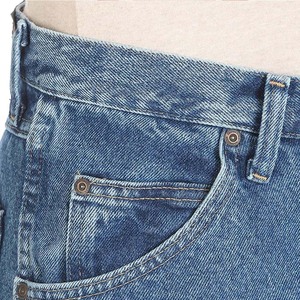 Jean droit en denim délavé moyen, coupe classique, longueur complète, style décontracté, pantalon en coton pour homme, idéal pour le printemps - Product Image 5