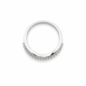 925 Sterling <b>Silver</b> Women's Twisted Infinity <b>Wave</b> <b>Ring</b> with Cubic Zirconia Minimalist Elegant High Polish Finish Daily Wear Wedd - Product Image 4