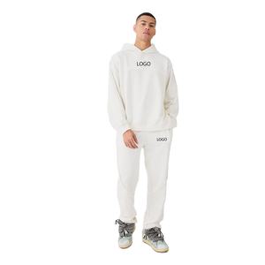 Conjunto de Sudadera con Capucha y Pantalones Deportivos de Felpa de Algodón Unisex con Logotipo Personalizado, Estilo Desgastado, Corte Holgado, Ropa Urbana para Marca Privada al por Mayor - Product Image 1