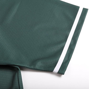 Custom Baseball Jersey Unisex Green V-Neck <b>Short</b> Sleeve Breathable <b>Mesh</b> Polyester Button Front All Seasons Sport Apparel - Product Image 4