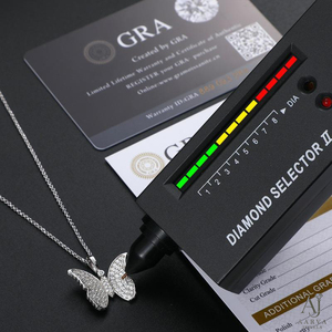 Pendentif Papillon en Moissanite Plaqué Or Rose, Collier Tendance Style Hip Hop, Bijou Ailé Scintillant, Idéal Cadeau - Product Image 5