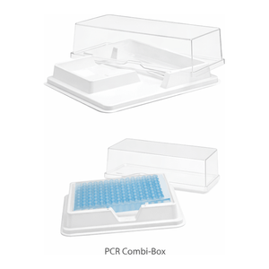 PCR-Kombi-Box mit Transparentem Deckel für Röhrchen-, Streifen- und Plattenlagerung - Product Image 1