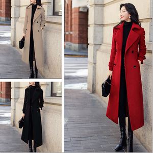 <span class=keywords><strong>Trench</strong></span> Coat da <span class=keywords><strong>Donna</strong></span> Elegante e Formale, Stile Lungo, in Poliestere Morbido e Caldo, <span class=keywords><strong>Taglie</strong></span> Forti, per l'Autunno, Direttamente dalla Fabbrica - Product Image 4