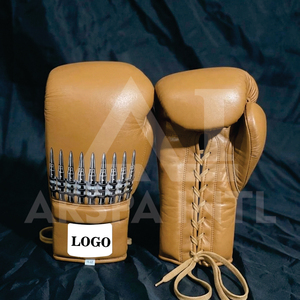 Gants de boxe d'entraînement de qualité supérieure fabriqués sur mesure en usine, avec logo personnalisé imprimé, gants de boxe blancs style Winning - Product Image 2