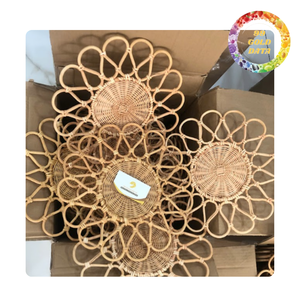 Natural rattan placemat handmade woven <b>table</b> <b>mat</b> for dining <b>table</b> decoration home kitchen and restaurant use - Product Image 2