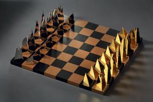 Pièces d'échecs contemporaines en métal, figurines de luxe, ensemble de collection, vente en gros, jeu de stratégie haut de gamme, produit populaire - Product Image 4
