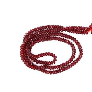 Cuentas facetadas de rubí rojo de 3.5 mm para la fabricación de joyas, hilo de cuentas para pulseras y collares DIY, cuentas de piedras preciosas - Product Image 2
