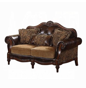 ชุดเฟอร์นิเจอร์ห้องนั่งเล่น Dreena ชุดโซฟาไม้มะฮอกกานีแท้ ดีไซน์สไตล์มิดเซ็นจูรี่ เป็นมิตรกับสิ่งแวดล้อม ทนทาน หุ้มด้วยหนังและผ้า - Product Image 3