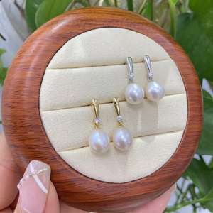 2025 Zhuji Unique S925 <b>Silver</b> Freshwater Pearl <b>Earrings</b> 6-7mm Water <b>Drop</b> Rice Bead New Edition Earjewelry - Product Image 2