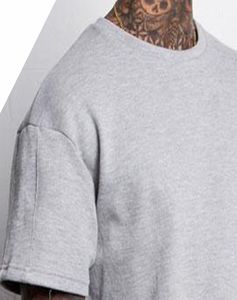 Camiseta de Algodón de Alta Calidad para Hombre, Nueva Moda, Diseño Sólido, Hombros Caídos, Manga Corta, Corte Regular, Personalizable, Venta al Por Mayor - Product Image 3