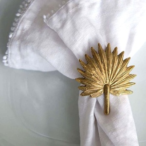 Vente en gros d'anneaux de serviette en relief plaqué or pour Noël, mariage et restaurant - Product Image 5