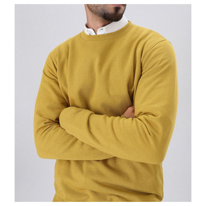 Pull en laine/polyester tricoté doux à col rond pour homme, coupe ajustée, anti-rides, manches longues, couleur unie, jauge 5GG, vente en gros ODM - Product Image 4