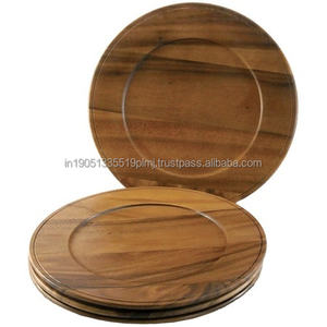 Vente en gros de vaisselle en bois de manguier d'acacia personnalisée pour assiette de chargeur Vaisselle en bois écologique Vaisselle Meilleure finition polie - Product Image 3