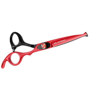 Ciseaux de coupe de cheveux de 6 pouces pour enfants Ciseaux à cheveux à pointes arrondies de sécurité Kit de coupe de cheveux professionnel noir et rouge - Product Image 3