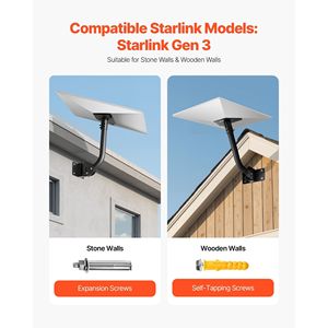 Adattatore per Palo Lungo in Acciaio Rinforzato per Starlink Gen 3, Angolo Regolabile, Montaggio a Parete, Kit Tubo Standard Gen 3, Supporti e Stand Compatibili - Product Image 4