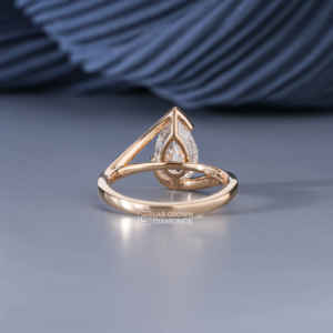 แหวนมอสซาไนต์ทรงลูกแพร์ทองคำขาว 14K สำหรับผู้หญิง หรูหรา น้ำหนักรวม 1.05 กะรัต น้ำหนัก 2.28 กรัม ของขวัญเครื่องประดับชั้นดีสำหรับงานแต่งงานและงานหมั้น - Product Image 6