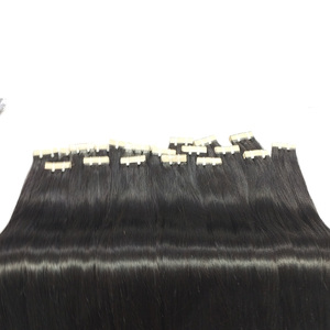 100% Extensions de cheveux Remy indiens bruts lisses et durables avec cuticules alignées HAIR TAPE Technique - Product Image 3