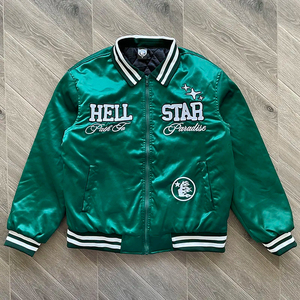 แจ็คเก็ตบอมเบอร์วาร์ซิตี้ฤดูหนาวแบบกำหนดเอง สไตล์ลำลองแนวสตรีท  รักษ์โลก แห้งเร็ว กันน้ำ สำหรับผู้ชาย - Product Image 3