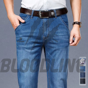 Jeans de Pierna Recta Transpirables con Estampado para Hombre, Cintura Media, Corte Regular, Denim Desgastado, Estilo Hip Hop, Verano, Algodón Tejido - Product Image 5