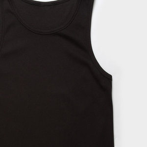 High Quality <b>Men's</b> Women's Summer Gym <b>Tank</b> <b>Top</b> Solid <b>White</b> Cotton Knitted Breathable Quick Dry Crew Neck Unisex Workout - Product Image 5