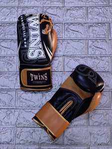 Nouveaux gants de boxe pour jumeaux, design unique, entièrement imprimés, en cuir véritable, fabrication professionnelle sur mesure, pour entraînement et sparring de kickboxing. - Product Image 5