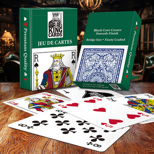 Cartes à Jouer KING CARDS Premium 310gsm - Index Français Classique, Revêtement Hydrophile, 58x88mm, Emballage Boîte Pliée, Usage Familial - Product Image 6