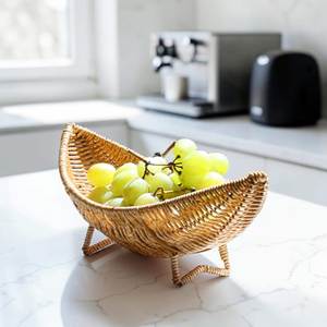 Natural Rattan <b>Basket</b> <b>With</b> <b>Lid</b> Handwoven <b>Wicker</b> Storage Organizer Kitchen Bathroom Home Decorative Storage Container - Product Image 5