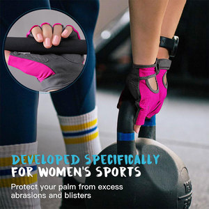 Gants de sport personnalisés pour la musculation, le cyclisme et la remise en forme, demi-gants antidérapants et imperméables pour femmes, à bas prix - Product Image 4