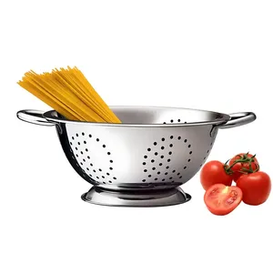 Eco-Friendly Durable <b>Stainless</b> <b>Steel</b> <b>Colander</b> for Heavy Duty Pasta Vegetable Washing with Sturdy Handles European - Product Image 1