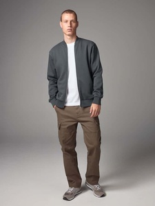 Chaqueta Bomber Nueva para Hombre, Chaqueta Clásica con Cuello Alto, Chaqueta Bomber de Invierno de Nailon y Poliéster Tejido - Product Image 4
