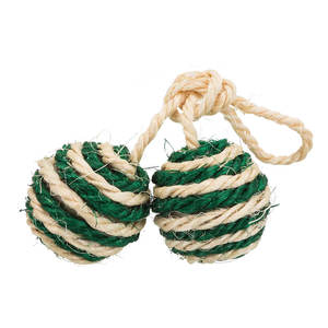 2 balles en sisal de 4 cm avec herbe à chat pour arbres à chat et griffoirs - Product Image 1