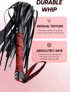 Nouvelle fouet en cuir élégante avec manche tressé et pompons raffinés, conçue pour une précision et une puissance accrues. - Product Image 5