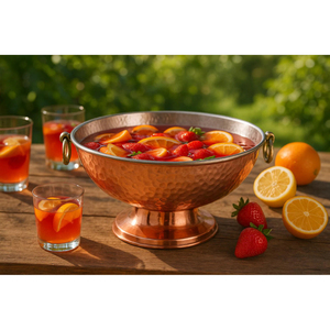 Grand saladier en acier inoxydable et cuivre avec poignée, pour la cuisine, la salle à manger, les salades, les fruits, la maison et les restaurants - Product Image 6