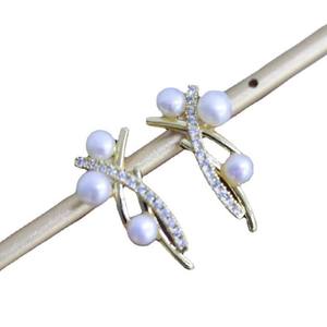 Boucles d'oreilles à clous en perles d'eau douce multi-perles à la mode version coréenne en gros pour de nouveaux styles, idéal pour les souvenirs de petite amie - Product Image 5