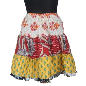 Boho New Festival Gypsy <b>Patchwork</b> Mini Rara <b>Skirt</b> Hippy Boho Style Women Cotton Patch Work 20 Inch Mini Patch Work <b>Skirt</b> Boho - Product Image 1