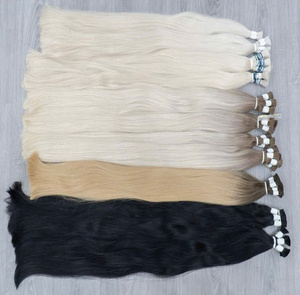Expédition rapide en gros 100g Extensions capillaires NASA Cheveux vierges vietnamiens Remy Ondulation naturelle Double trame tissée à la machine Toutes couleurs 65cm - Product Image 3