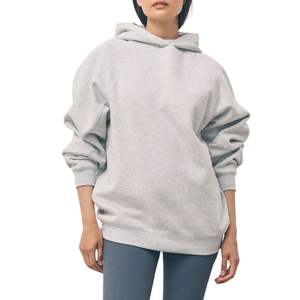 Sweat-shirt à capuche oversize pour femme, pull décontracté en molleton de coton, streetwear d'hiver, personnalisable avec logo, vente en gros OEM - Product Image 4