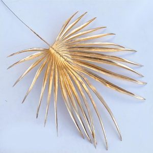 Boucles de serviette en métal classiques dorées avec motif de plumes pour les banquets de fête, les mariages, les anniversaires, les baby showers - Product Image 5