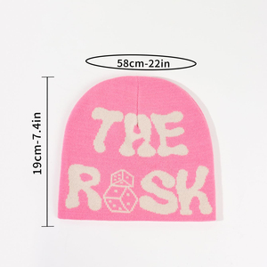 Bonnet tricoté unisexe OEM personnalisé de haute qualité 100 % acrylique, avec étiquette tissée teinte à la lettre, pour l'hiver, le ski et le pêcheur, modèle adulte courant - Product Image 2