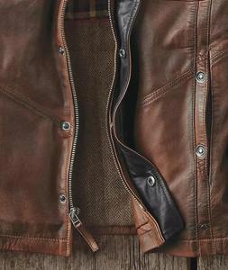 Veste d'hiver à capuche en cuir véritable sur mesure pour hommes et femmes, fabrication artisanale OEM, manteau de motard sur mesure, qualité supérieure, doublure en sherpa - Product Image 6