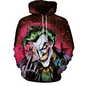 Nouveau sweat à capuche oversize tendance Joker 3D imprimé numériquement 100 % polyester séchage rapide automne vente en gros - Product Image 1
