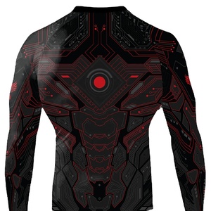 Custom Sublimated Compression Gym Shirts Long Sleeve BJJ Rashguard MMA <b>Mens</b> Rash Guard - Product Image 1