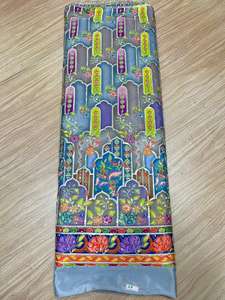 Tela Chinon Daman Teñida y Tejida para Niñas, Calidad de Exportación, Diseño Floral Bordado, Ecológica, Transpirable, Peso Medio - Product Image 4