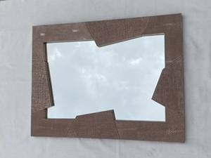 Hot sale high quality luxury Ratan Large Modern Handmade 100% Faux Shagreen <b>Wall</b> <b>Mirror</b> from Vietnam for Bathroom and Hotel - Product Image 2